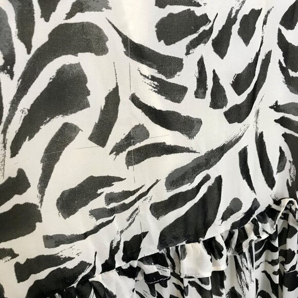 Alexis For Target Women's Black White Botanical Tiered Ruffle Maxi Dress. Size M - Picture 8 of 15